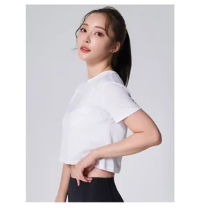 Ceecile Fletcher Quick Dry Women Yoga Milk Silk Plain T-Shirt SPST